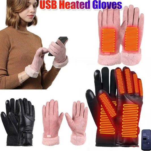 USB Electric Heated Gloves Outdoor Thermal gloves Hand warmer