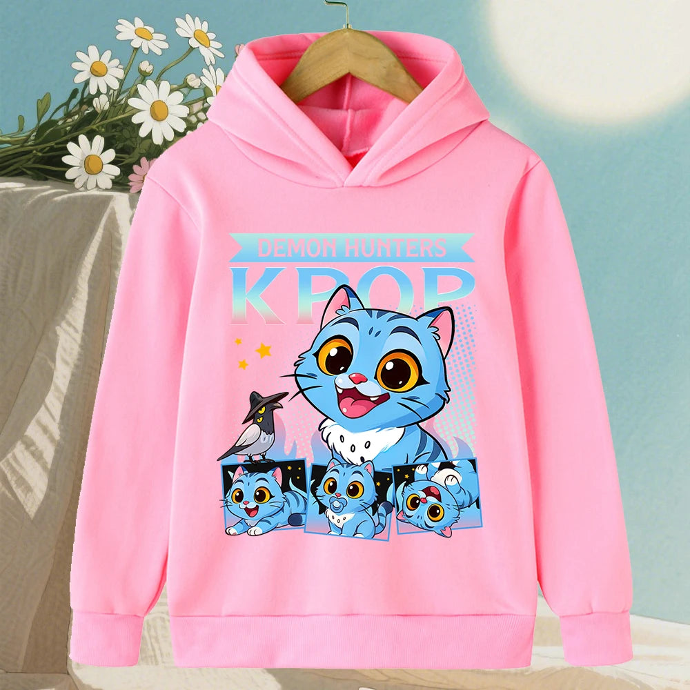 KPop Demon Hunter Rumi Derpy Cartoon Girls Boy Hooded