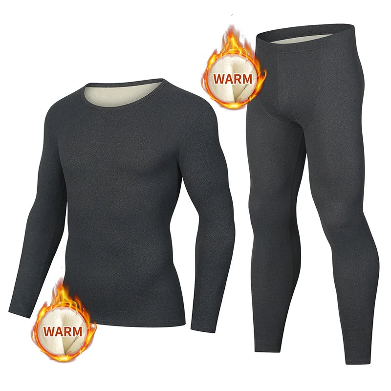 Man Winter Thermal Underwear Set Face Sanding Double Warmth