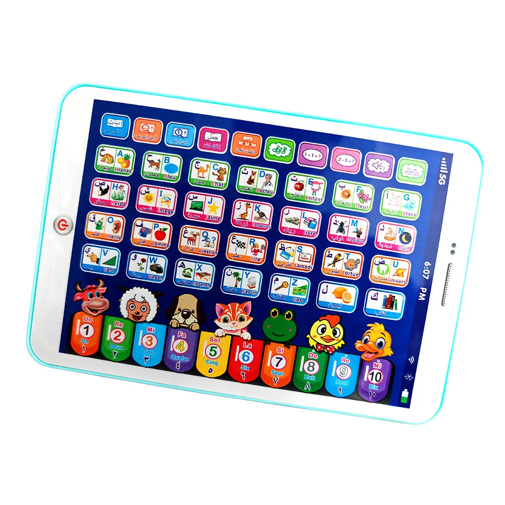 French Arabic Bilingual Voice Point Reading Machine Tablet Children's