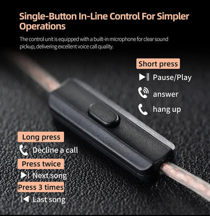 KZ EDX PRO X Dynamic Drive Earphone HIFI Bass Music Earbud Sport