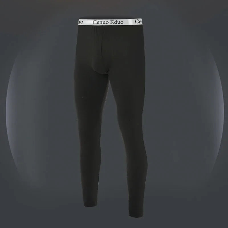 Thermal Underwear Men Thin Fleece Leggings Elastic Underpants