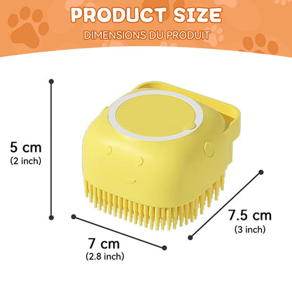 Dog Bathing Brush Pet Massage Brush Shampoo Dispenser