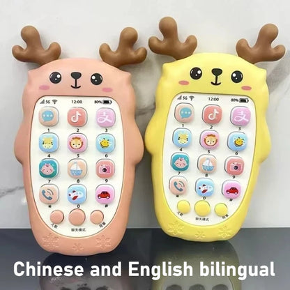 Baby Phone Toys Bilingual Telephone Teether Music Voice Toy