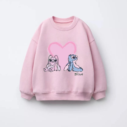 Spring New Stitch Print Sweatshirts Tops For Baby Girl Clothing