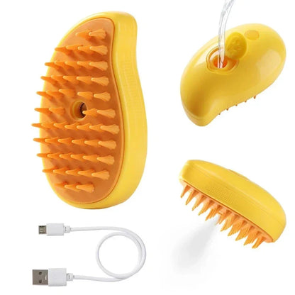 Steam Pet Brush 3-in-1 Massage Dog Steamy Brush Spray Beauty