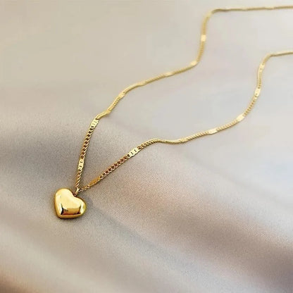 New Cross-border Couple Cavicle Chain Geometric Heart-shaped