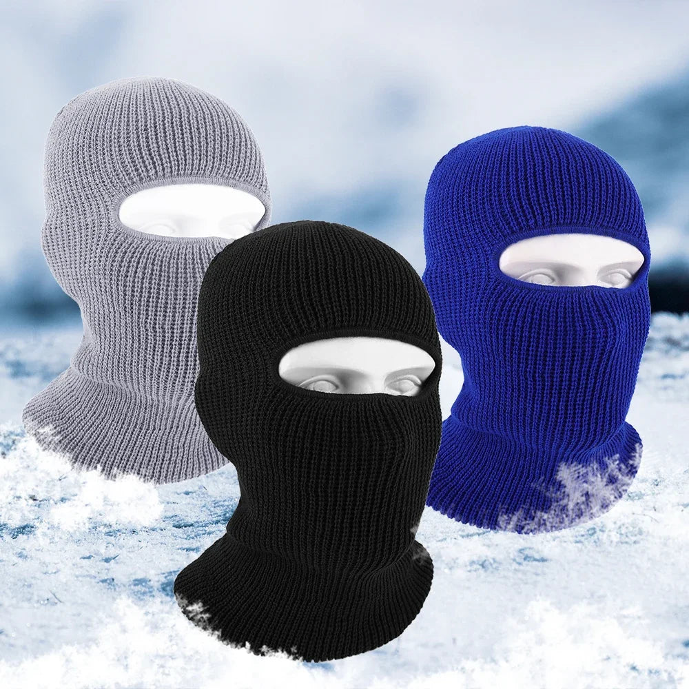 Winter Knitted Full Beanies Balaclava Hat Outdoors Men Women