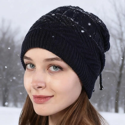 Heat Hat Knitted Beanie Hat Neck Warmer Electric Rechargeable