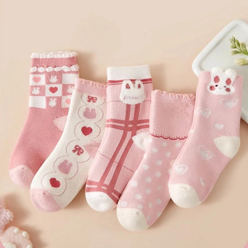 Children's Socks Cute Bunny Thickened Girls' Socks Woolen