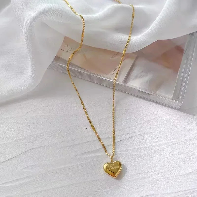 New Cross-border Couple Cavicle Chain Geometric Heart-shaped