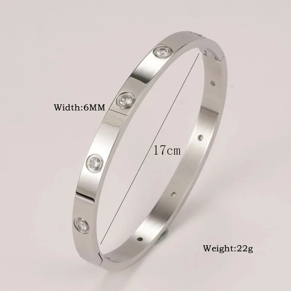 Stainless Steel Cuff Bracelets Bangles For Women Fashion