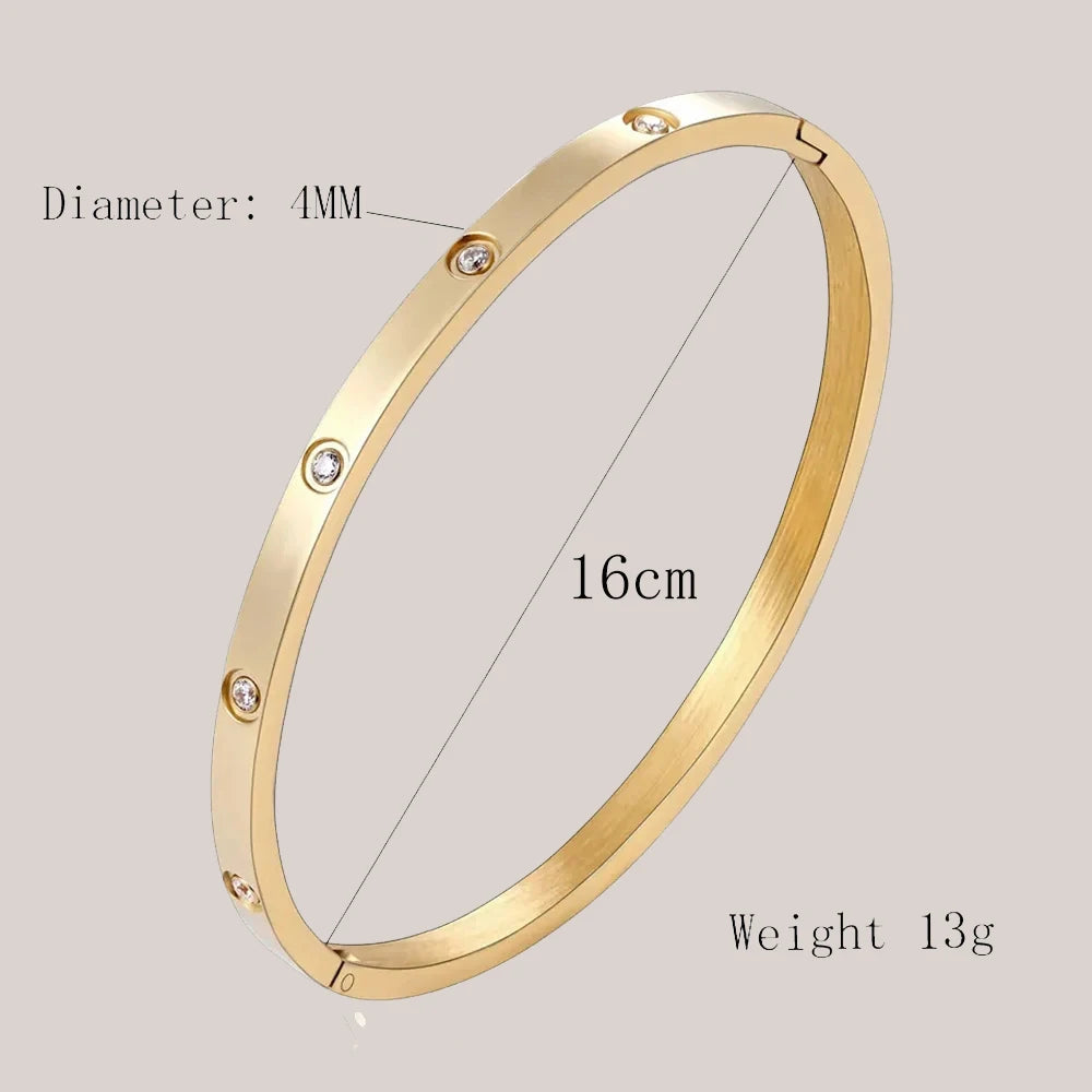 Stainless Steel Cuff Bracelets Bangles For Women Fashion