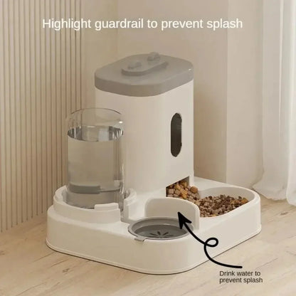 Automatic Feeder Dog Cat Food Bowl With Water Fountain Large