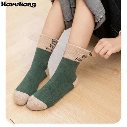 Baby Floor Socks with Cartoon Animal Bear Pattern, Adhesive