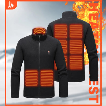 Heated Area Heated Jacket USB Charging Heated Zip Up Coat