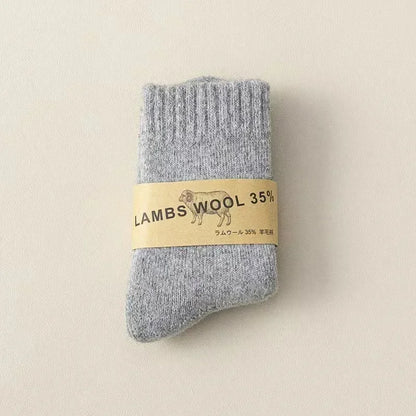 Winter 30% Wool Cashmere Warm Furry Kids Sock Chic Solid Color 🧦