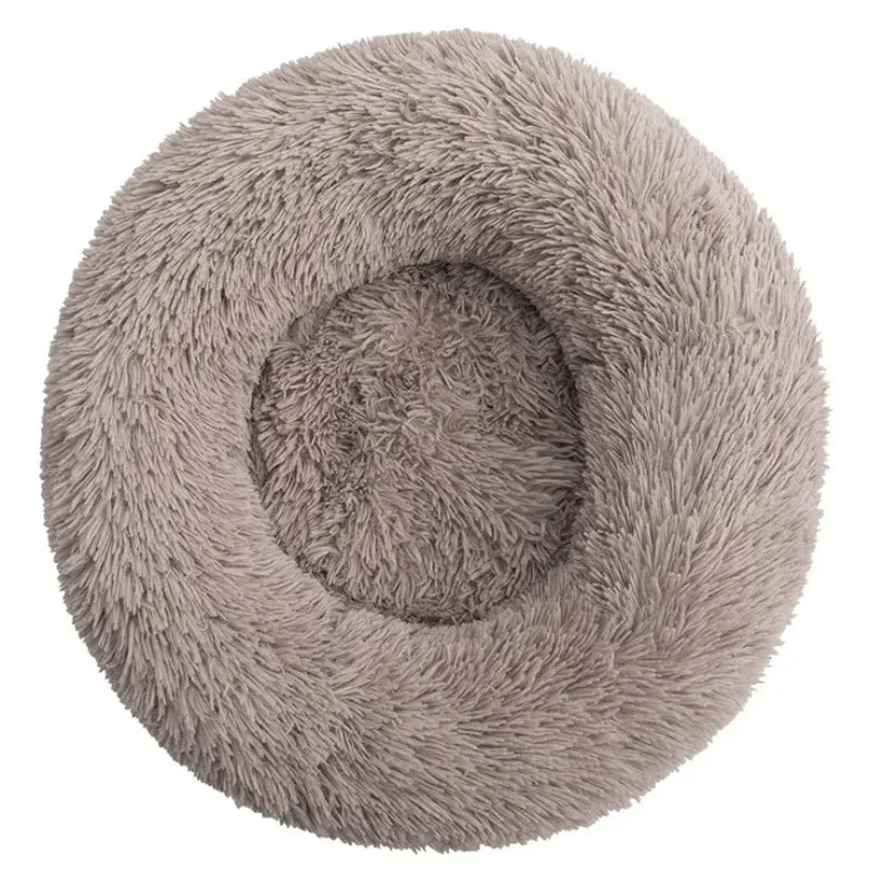 Round Pet Bed for Large Dog Bed Super Soft Cat Bed Long Plush