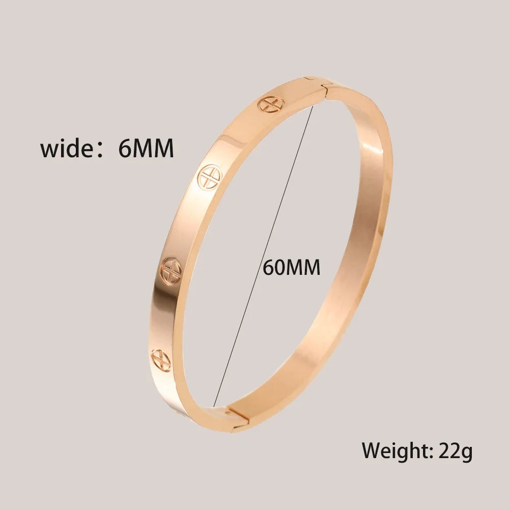 Stainless Steel Cuff Bracelets Bangles For Women Fashion