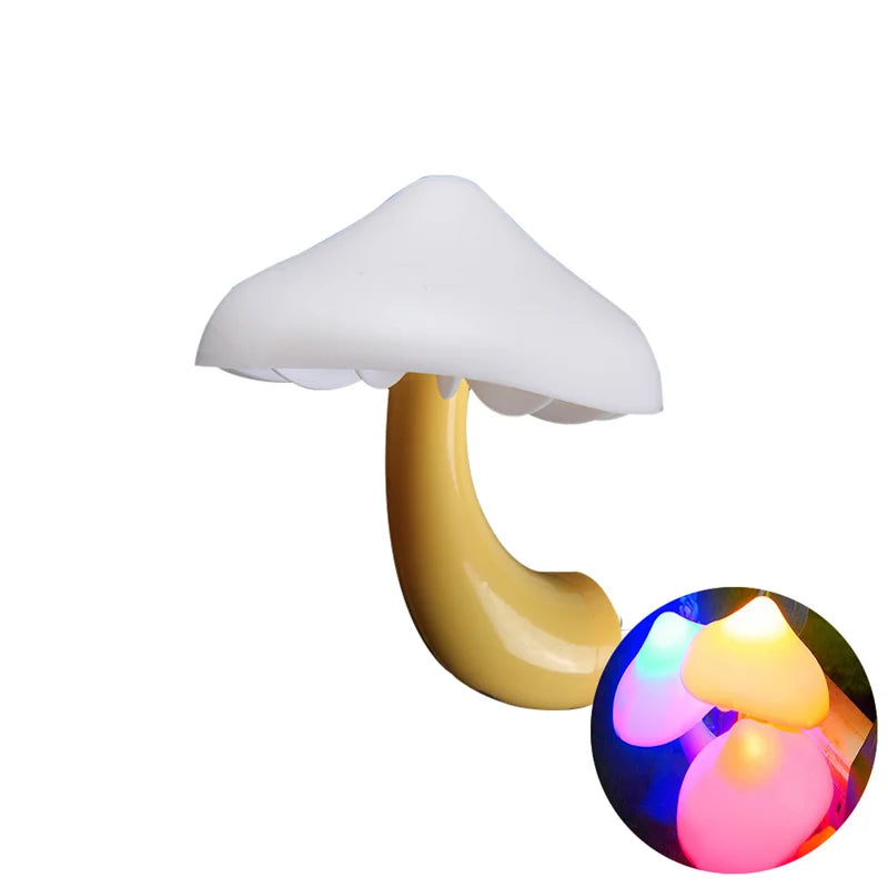 LED Night Lights Mushroom Shape Automatic Sensor Toilet