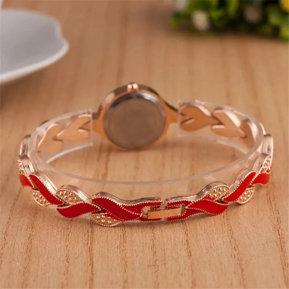 Women Watch Hand Jewelry Set Diamond Bracelet Watch + Water