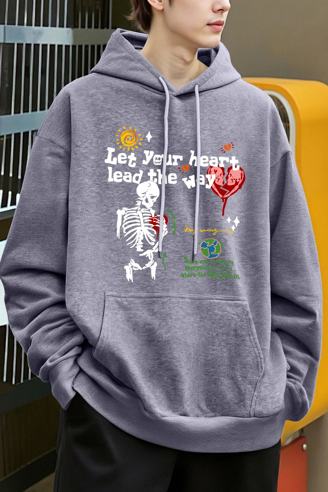 Let Your Heart Lead The Way Print Mens Hoodies Fashion