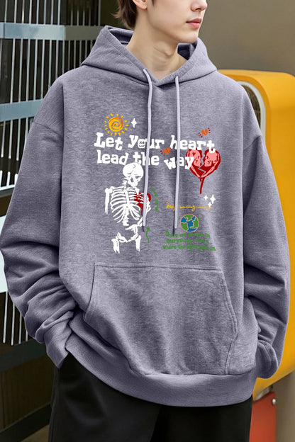Let Your Heart Lead The Way Print Mens Hoodies Fashion