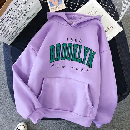 Spring and Autumn Winter New Fleece Loose Women's Hoodie
