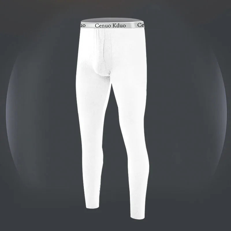 Thermal Underwear Men Thin Fleece Leggings Elastic Underpants