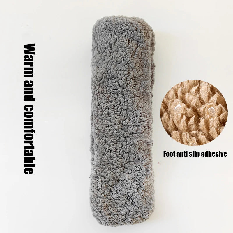 Men's Thickened Plush Floor Socks Solid Color Warm Comfortable