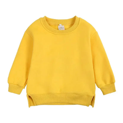 Fashion Solid Color Kids Clothes Boys Sweatshirt Cotton Long