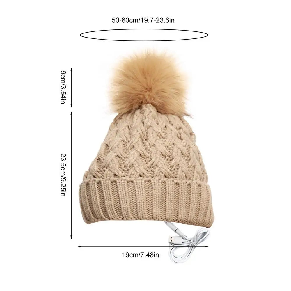 Heated Hat Efficient Heat Transfer Heated Hat Women Rechargeable