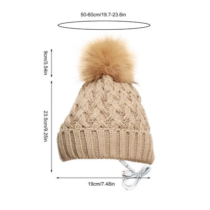 Heated Hat Efficient Heat Transfer Heated Hat Women Rechargeable