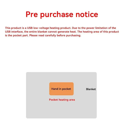 Electric Blanket 5V Safety Low Voltage USB Rechargeable Electric