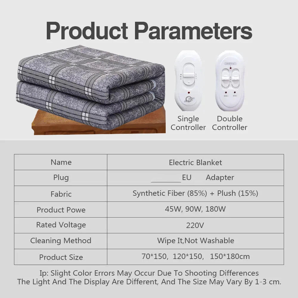 Electric Heating Blanket Automatic Thermostat Double Body