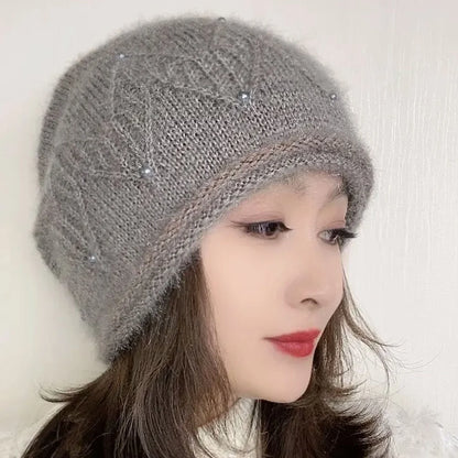 New Women Winter Hat Warm Ear Protection Knit Hats Thicken
