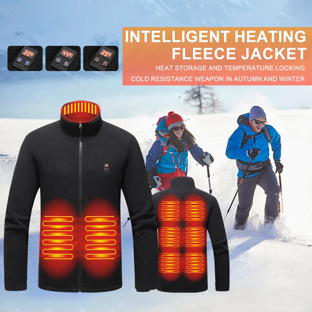 Heated Area Heated Jacket USB Charging Heated Zip Up Coat
