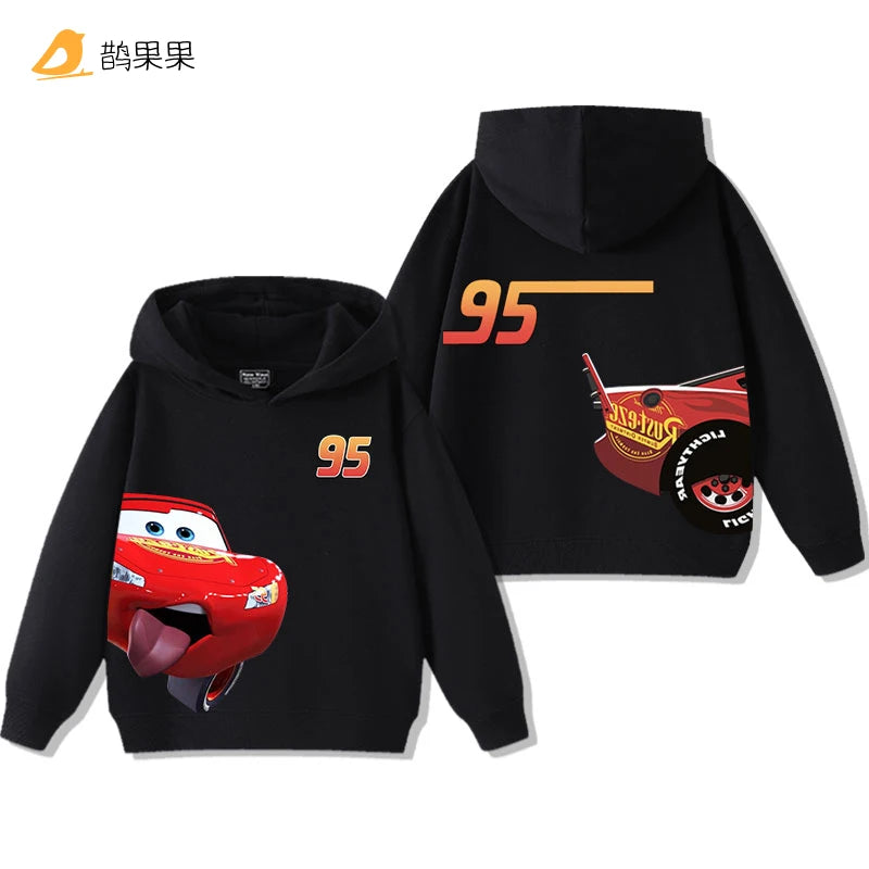 Cars Lightning McQueen Fun Printed Kids Boys Girls Hooded