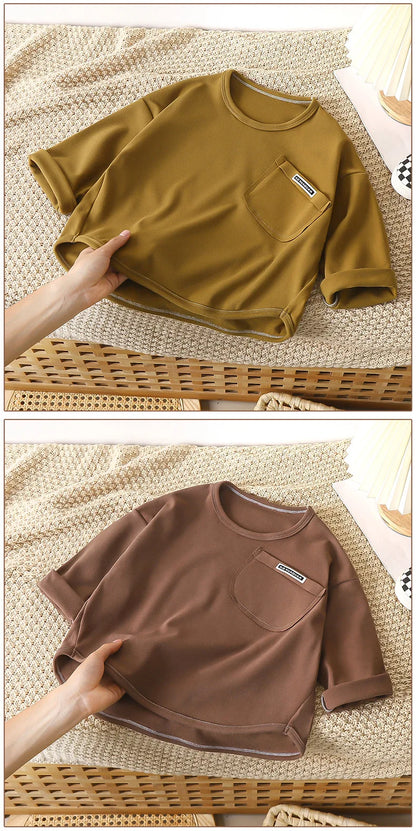 Children Long Sleeved Base Shirt Boys Girls Kids