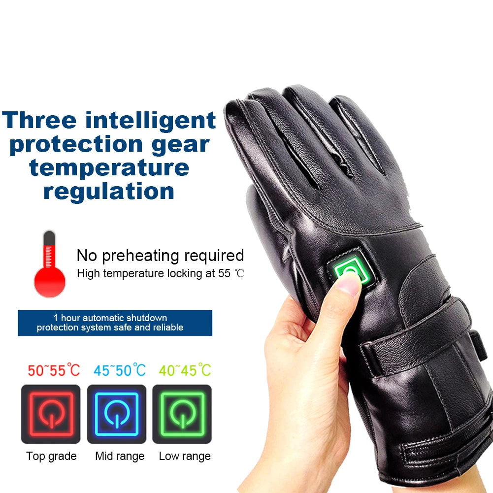 Winter Gloves Rechargeable Heating Gloves Outdoor Riding Skiing
