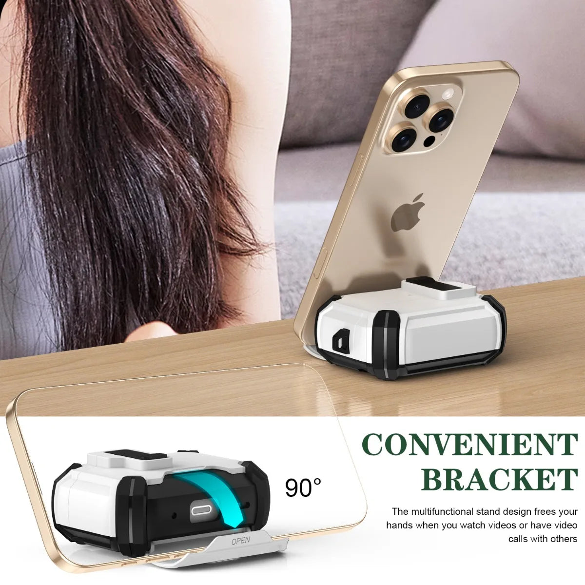 Phone Holder Security Lock Cover For AirPods Pro 3 2025 Case