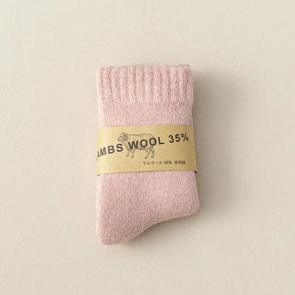 Winter 30% Wool Cashmere Warm Furry Kids Sock Chic Solid Color 🧦