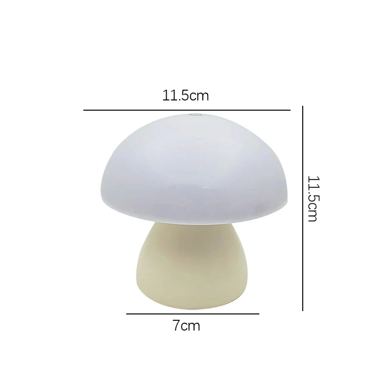 Mushroom Led Table Lamp Charging Touch Desk Coffee Bar