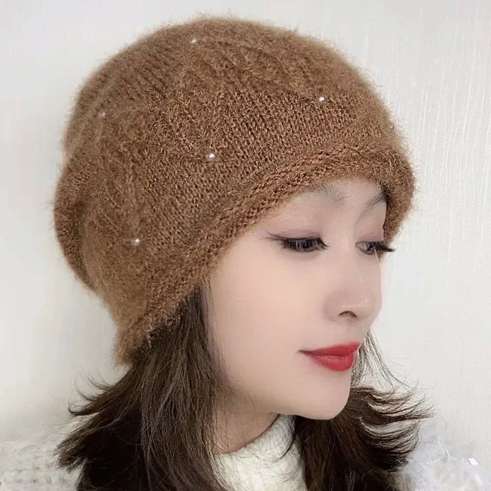 New Women Winter Hat Warm Ear Protection Knit Hats Thicken