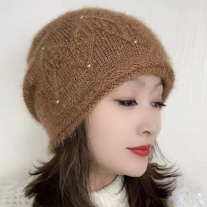 New Women Winter Hat Warm Ear Protection Knit Hats Thicken