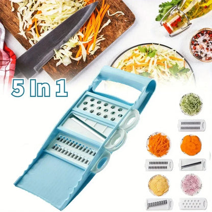 5 in 1 Multi-Functional Vegetable Chopper Onion Chopper Food Chopper Kitchen Mandoline Slicer Veggie Dicer Cutter