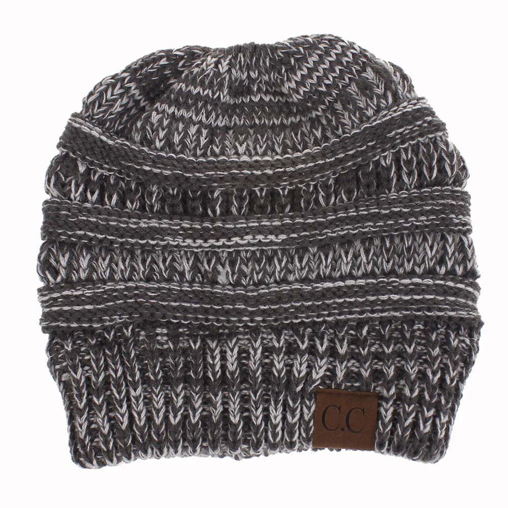 New Outdoor Warm Winter Woolen HatsAcrylic Open Horsetail