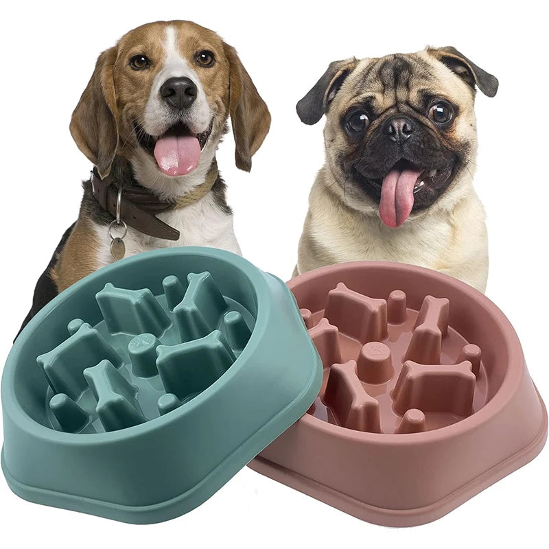 Slow Feeder Dog Bowl Anti-choking Puppy Food Bowl Anti-slip