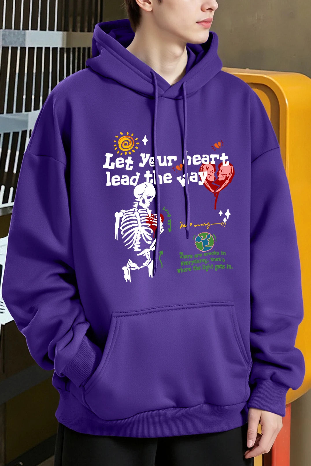 Let Your Heart Lead The Way Print Mens Hoodies Fashion