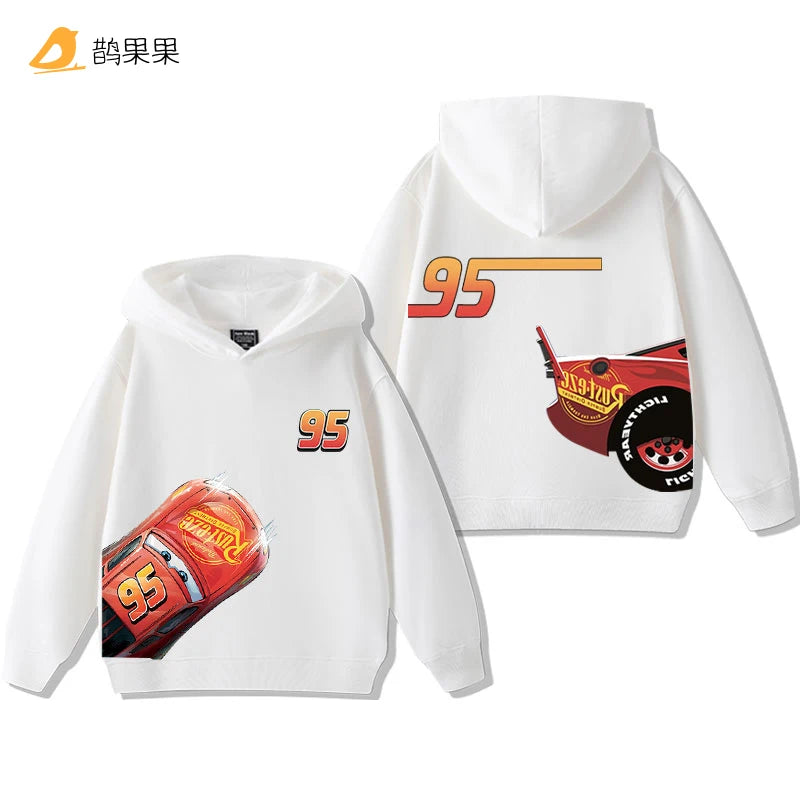 Cars Lightning McQueen Fun Printed Kids Boys Girls Hooded